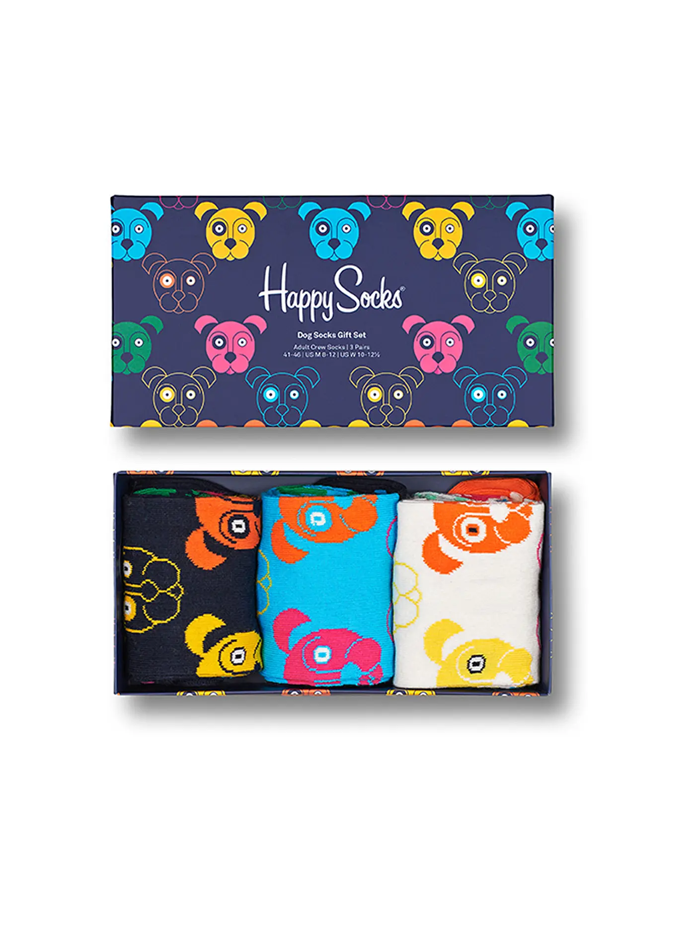HAPPY SOCKS | Herren Socken Geschenkbox DOGS 3-er Pkg. multi | 